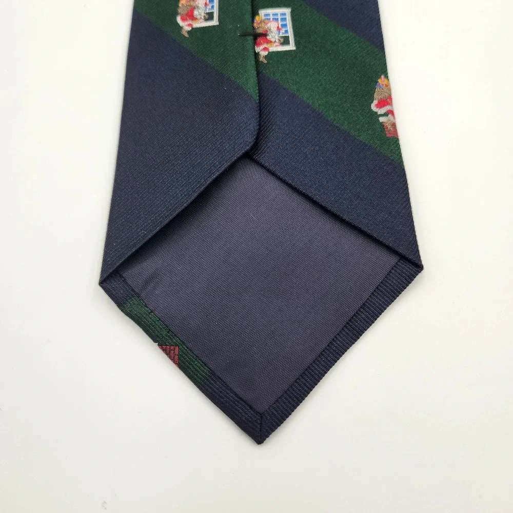 Woodward 100% Silk Christmas‎ Santa Claus Striped Mens Necktie Made in USA
